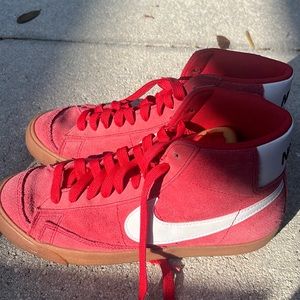 Red Nike Blazers
